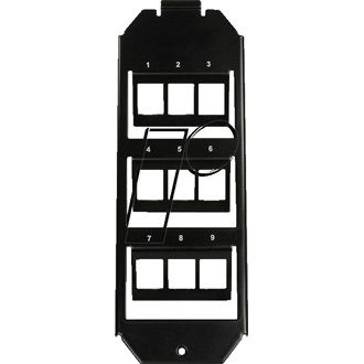 Logilink Keystone floor box insert for 3 x 3 keystone modules, black