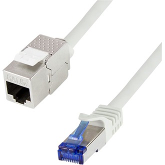 LogiLink Consolidation point RJ45 CAT6A S/FTP -> RJ45 CAT6A S/FTP M/M adatkábel hosszabbító 3m szürke