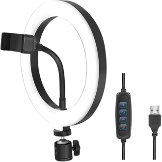 Logilink LED körfény okostelefonhoz, fekete