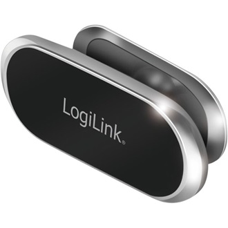 Logilink Mágneses okostelefon tartó, 360 -ban forgatható, 800 g-ig, alumínium, fekete/ezüst