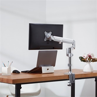 Logilink Monitor mount, 17"-32", aluminum, gas spring, curved screens, pole