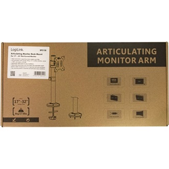 Logilink Monitor mount, 17"-32", steel, articulating