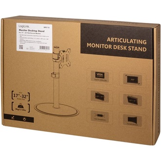 LogiLink 17"-32" monitor tartó asztalra fekete
