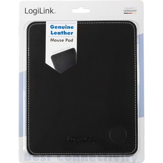 Logilink Mousepad in leather design, black