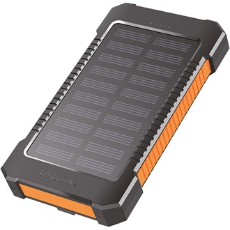 LogiLink PA0321 6000mAh napelemes powerbank fekete-narancssárga