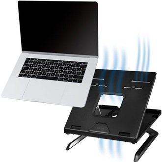 Logilink Notebook stand, foldable, height adjustable, black