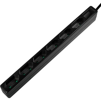 LogiLink IP20 6 Schuko CEE 7/16 Euro elosztó 1.5m fekete
