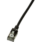 LogiLink SlimLine RJ45 CAT6A U/FTP -> RJ45 CAT6A U/FTP M/M adatkábel 1.5m fekete