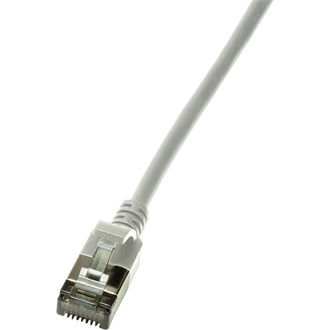 LogiLink SlimLine RJ45 CAT6A U/FTP -> RJ45 CAT6A U/FTP M/M adatkábel 2m szürke