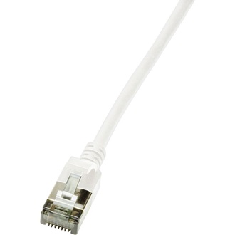 LogiLink SlimLine RJ45 CAT6A U/FTP -> RJ45 CAT6A U/FTP M/M adatkábel 1m fehér