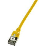 LogiLink SlimLine RJ45 CAT6A U/FTP -> RJ45 CAT6A U/FTP M/M adatkábel 5m sárga