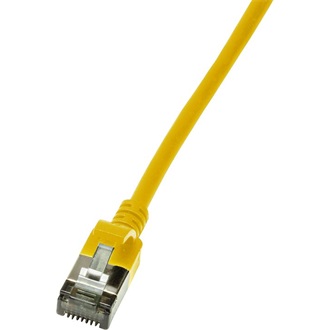 LogiLink SlimLine RJ45 CAT6A U/FTP -> RJ45 CAT6A U/FTP M/M adatkábel 5m sárga