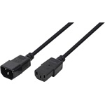 LogiLink C14 -> C13 M/F tápkábel 1.8m fekete