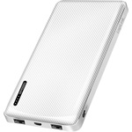 Logilink Powerbank 10000 mAh, 2x USB-A, USB-C, mikro-USB, kapcsolási funkcióval, fehér
