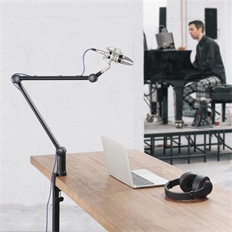 Logilink Professional Microphone Boom Arm Stand, black