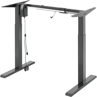 Logilink Sit-Stand Desk Frame, single motor, black