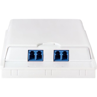 Logilink Száloptikai adapter LC Duplex, 12 darabos, perem nélkül, kék (OS2)