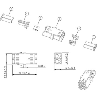 Logilink Száloptikai adapter LC Duplex, 12 darabos, perem nélkül, kék (OS2)