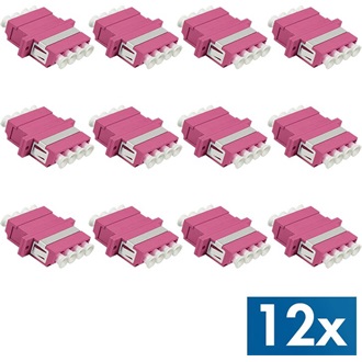 Logilink Száloptikai adapter LC Quad, 12 darabos, peremes, lila