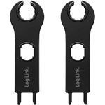 Logilink Szerelőkulcs készlet, MC4 szolár kábel csatlakozókhoz, 2 db, műanyag, fekete