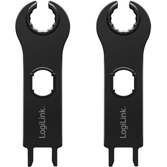Logilink Szerelőkulcs készlet, MC4 szolár kábel csatlakozókhoz, 2 db, műanyag, fekete