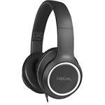 Logilink Sztereó fejhallgató, 1x 3,5 mm-es fejhallgató-csatlakozó, kiváló minőségű, fekete