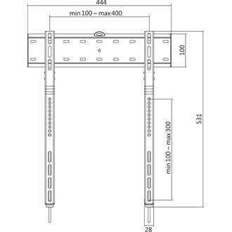 Logilink TV Wall mount, 32"-65", fix, 33mm