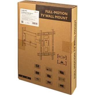 Logilink TV Wall mount, 32"-70", tilt +3°-15°,swievel +-90°, 442mm