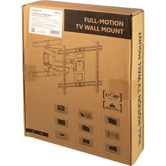 Logilink TV Wall mount, 37"-80", tilt +3°-15°,swievel +-60°, 428mm