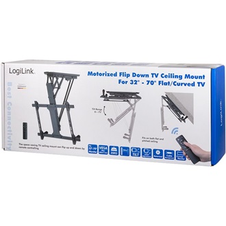 Logilink TV ceiling mount, 32-70", motorized, fold-down
