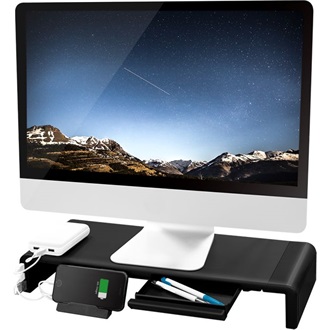 Logilink Tabletop monitor riser, 520 mm long, foldable, 3port Hub