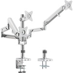 Logilink Triple Monitor mount, 17"-27", aluminum, gas spring, curved screens, pole