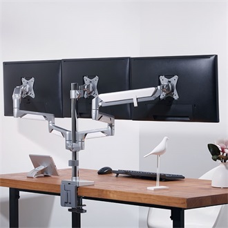 Logilink Triple Monitor mount, 17"-27", aluminum, gas spring, curved screens, pole