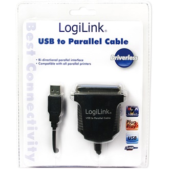 LogiLink USB-A 2.0 -> Parallel IEEE-1284 M/F adapter 1.5m (Centronics)