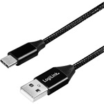 LogiLink USB-C -> USB-A 2.0 M/M adatkábel 1m fekete