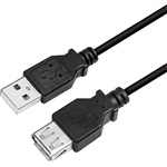 LogiLink USB-A 2.0 -> USB-A 2.0 M/F adatkábel hosszabbító 2m fekete