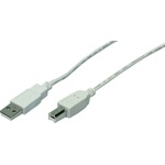 LogiLink USB-A 2.0 -> USB-B 2.0 M/M adatkábel 3m szürke
