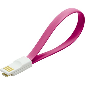 LogiLink USB-A 2.0 -> USB-B 2.0 micro M/M adatkábel 0.15m rózsaszín-fehér
