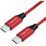 LogiLink USB-C -> USB-C M/M adatkábel 1m piros