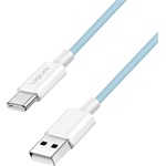 Logilink USB 2.0 Type-C kábel, C/M - A/M, 480 Mbps, 60W, nejlon, kék, 1,5 m