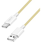 Logilink USB 2.0 Type-C kábel, C/M - A/M, 480 Mbps, 60W, nejlon, sárga, 1 m