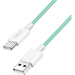 Logilink USB 2.0 Type-C kábel, C/M - A/M, 480 Mbps, 60W, nejlon, zöld, 0,5 m