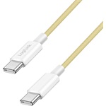 Logilink USB 2.0 Type-C kábel, C/M - C/M, 480 Mbps, 60W, nejlon, sárga, 0,5 m