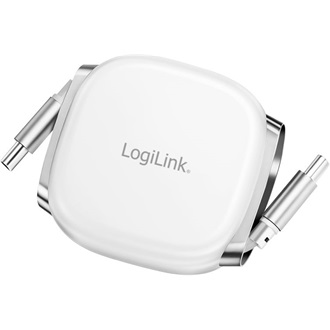 Logilink USB 2.0 Type-C kábel, C/M - C/M, meghosszabbítható, 480 Mbit/s, 60W, fehér, 1 m