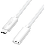 Logilink USB 2.0 Type-C kábel, C/M-USB-C/F, PD, fehér, 2 m