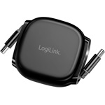 Logilink USB 2.0 Type-C kábel, apa-apa, meghosszabbítható, 480 Mbps, 60W, fekete, 1 m