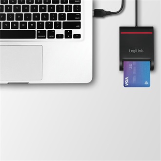Logilink USB 2.0 kártyaolvasó, smart ID-hez, fekete