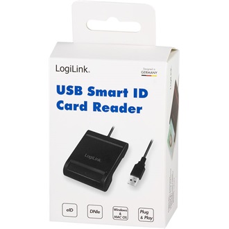 Logilink USB 2.0 kártyaolvasó, smart ID-hez, fekete
