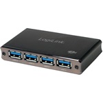 Logilink USB 3.0 HUB 4port, aluminum, incl. power supply