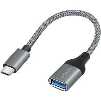 Logilink USB 3.2 Gen1 Type-C adapter, C/M-USB-A/F, OTG, alumínium, 0,15 m